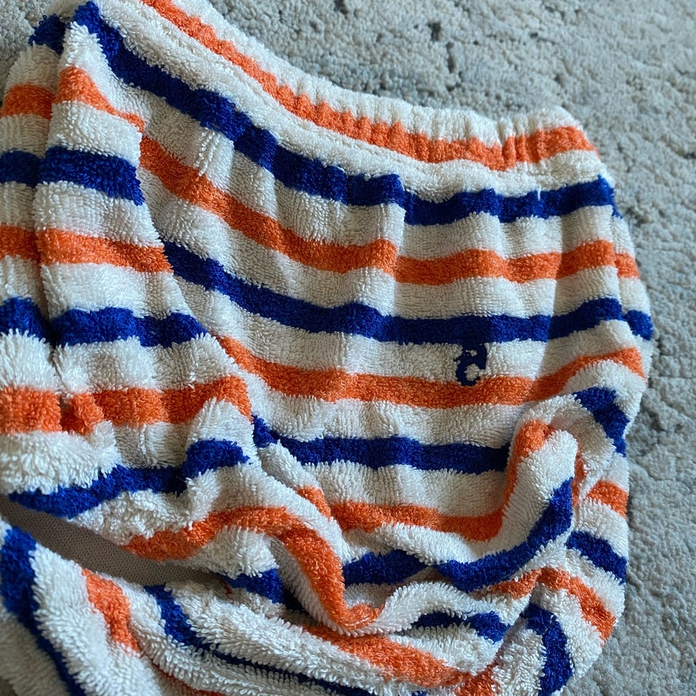 BOBO CHOSES Striped Orange & Blue Terry Baby Bloomers size 6 m - Picture 3 of 4